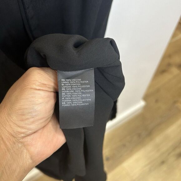 Bardot‎ Dress Midi Black Fishtail LBD Sleeveless Size 8 (M) Stirs front and back - Picture 10 of 11